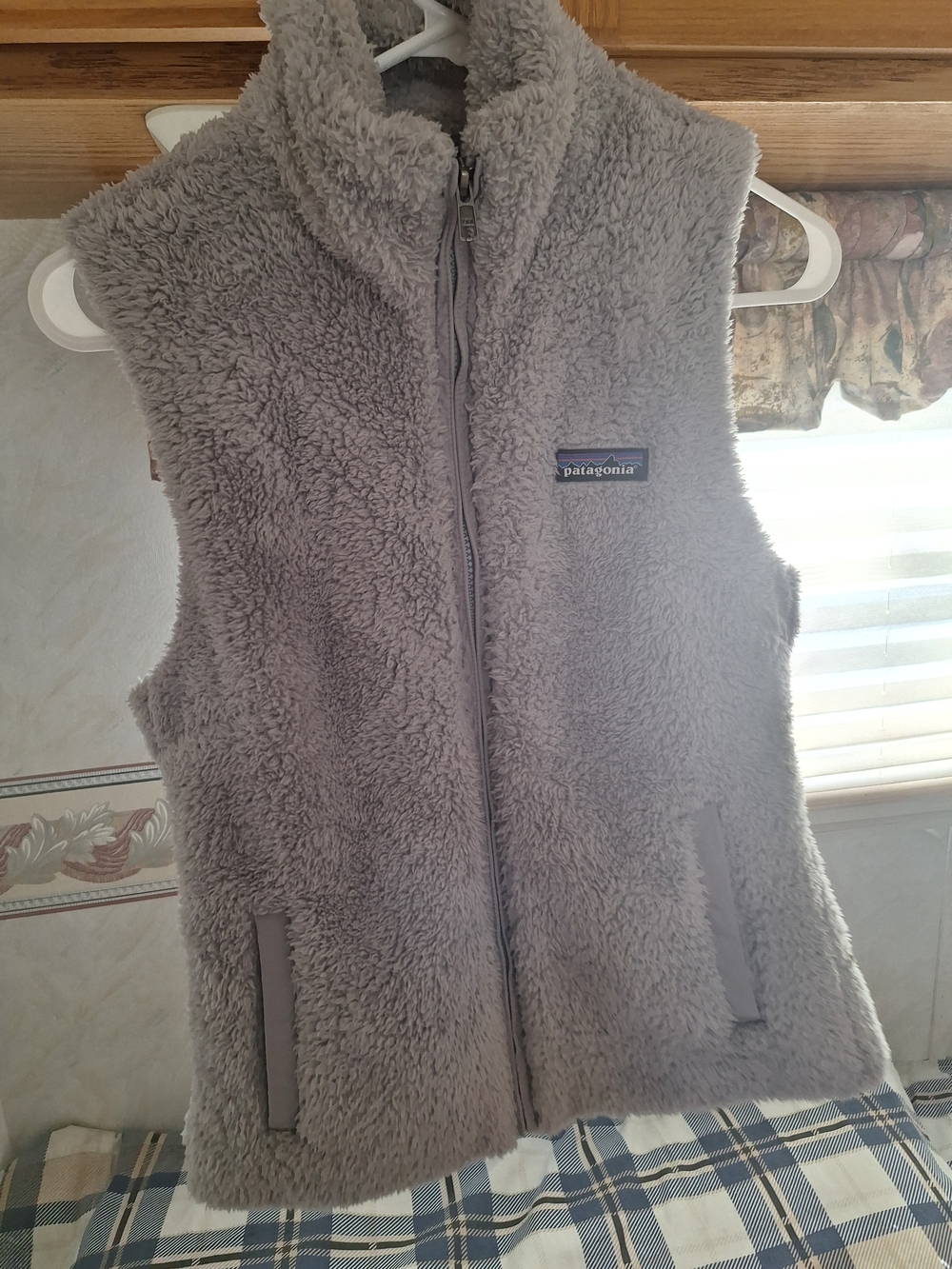 Patagonia Fuzzy Fleece Vest in Light Gray